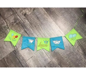 Stickdatei ITH - Wimpel zur Geburt